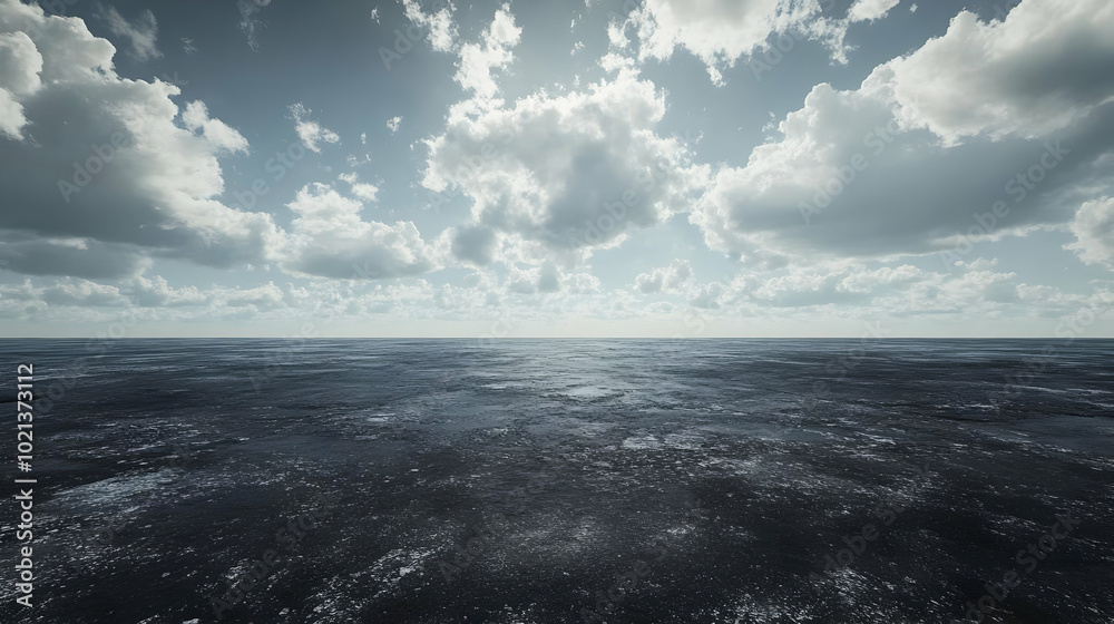 Ocean Background with Blue Sky and Clouds Ocean Background with Blue Sky and Clouds