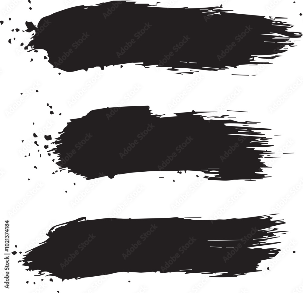 Black paint ink brush strokes set, Black ink line, grunge brush strokes, Vector. Black paint ink brush strokes set, Black ink line, grunge brush strokes, Vector.