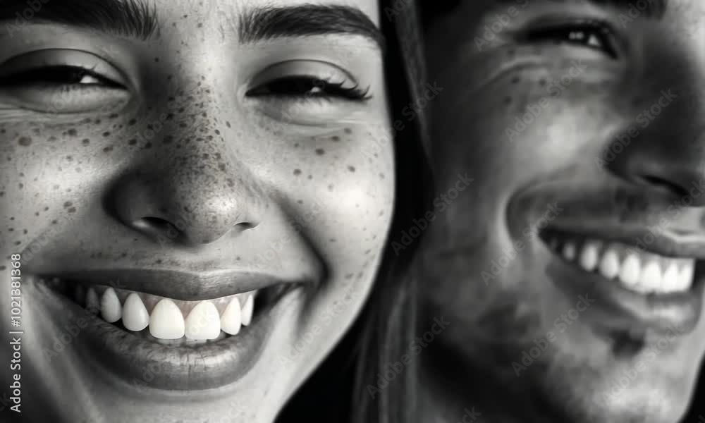 A woman with a smile on her face and a man with a smile on his face Video A woman with a smile on her face and a man with a smile on his face Video