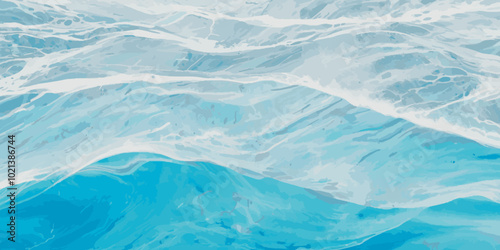 Abstract watercolor soft blue print sea water ocean background. Soft blue sea watercolor liquid fluid texture background.
