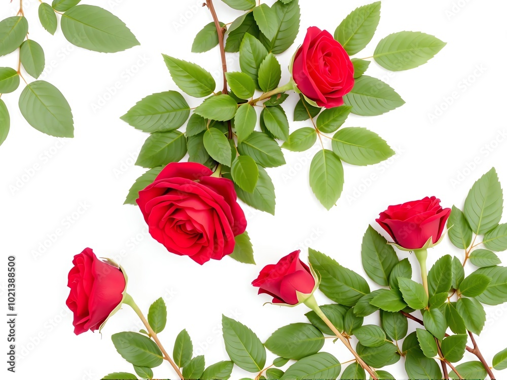 red roses on white background red roses on white background