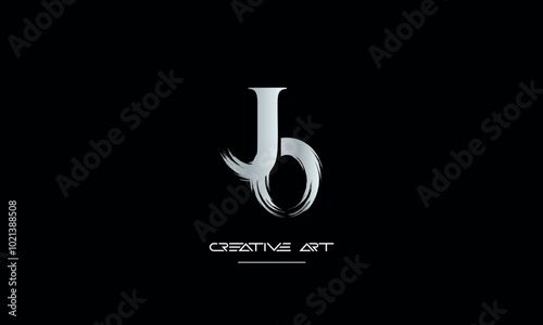 JO, OJ, J, O abstract letters logo monogram
