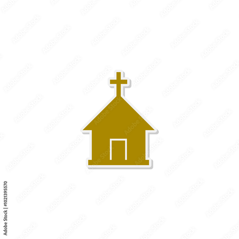 Church flat icon isolated on transparent background Church flat icon isolated on transparent background