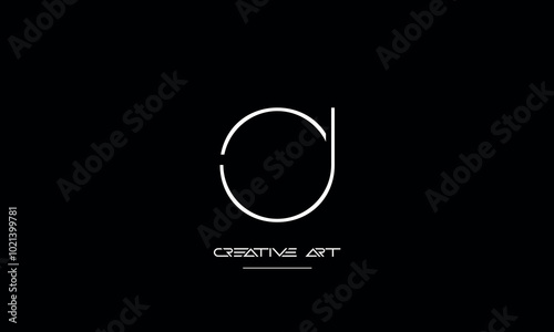 JO, OJ, J, O abstract letters logo monogram