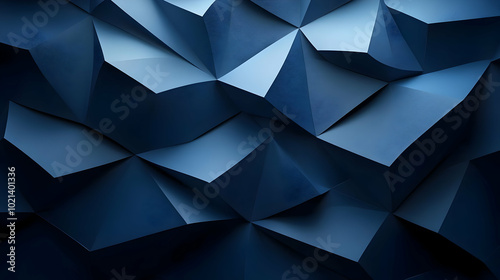 Abstract Background - 3D Polygonal Blue Texture