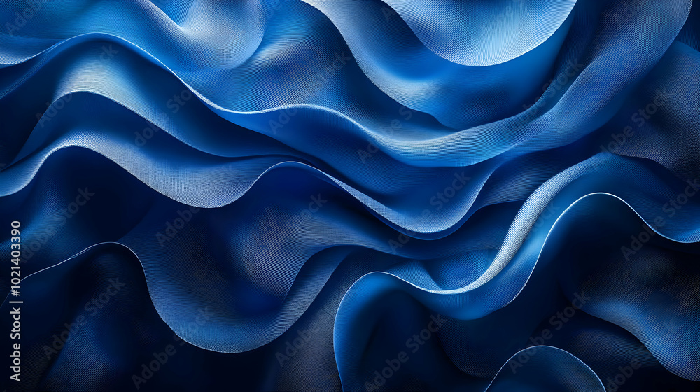 Abstract Blue Wavy 3D Background Abstract Blue Wavy 3D Background