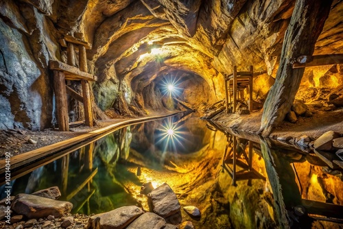 Exploring the Depths of an Abandoned Gold Mine Surrounded by Intriguing Geological Formations