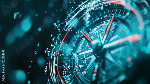 Wallpaper Mural Compass in Water: Finding Your Way Torontodigital.ca