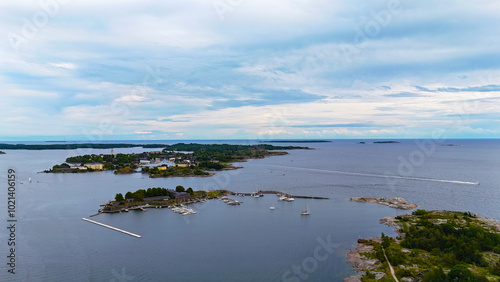 Helsinki Finland city aerial drone view