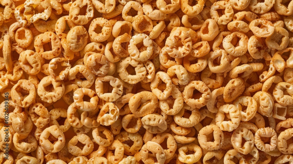 Close up of cereal background, top view. Photorealistic high resolution macro photography for advertising or food design Close up of cereal background, top view. Photorealistic high resolution macro photography for advertising or food design