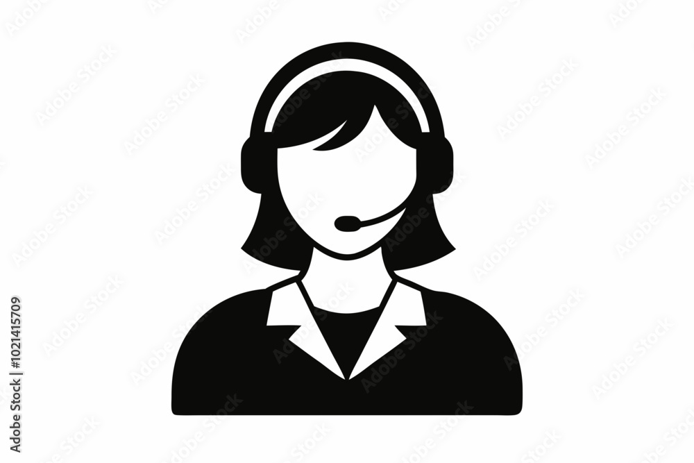 Customer service girl vector, Customer service woman vector silhouette illustration
Customer service girl vector, Customer service woman vector silhouette illustration