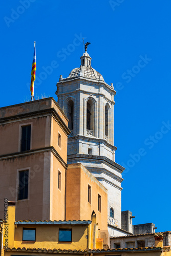 Clocher de style baroque de la Catedral de Santa Maria de Gérone