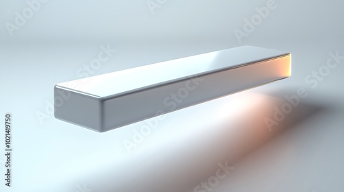 Energy bar flying through mid-air with a curved motion blur effect, solid light gray background, bar casting a subtle shadow beneath it, sharp focus on the bar’s surface with blurred edges,