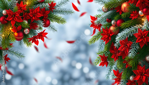 Obraz na płótnie Arrière-plan pour Noël avec espace pour un texte w salonie