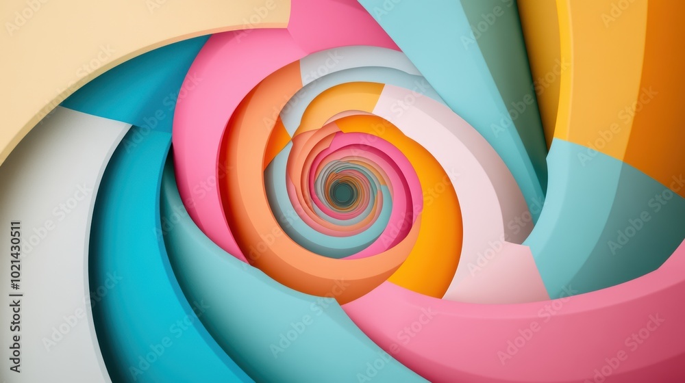 Obraz premium A kaleidoscope of swirling colors, constantly changing and shifting, a representation of the distorted perception of time and the fluid nature of reality.