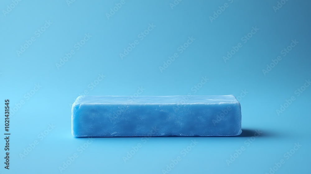 Single energy bar lying flat on a pastel sky blue background, centered composition, soft lighting from the side creating gentle shadows, minimalist style, hd quality, clean and elegant look, Single energy bar lying flat on a pastel sky blue background, centered composition, soft lighting from the side creating gentle shadows, minimalist style, hd quality, clean and elegant look,