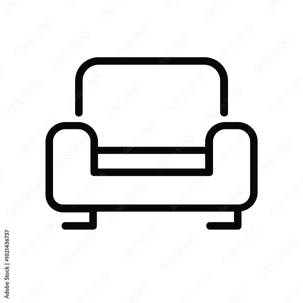 Black Sofa Icon Design Template Black Sofa Icon Design Template