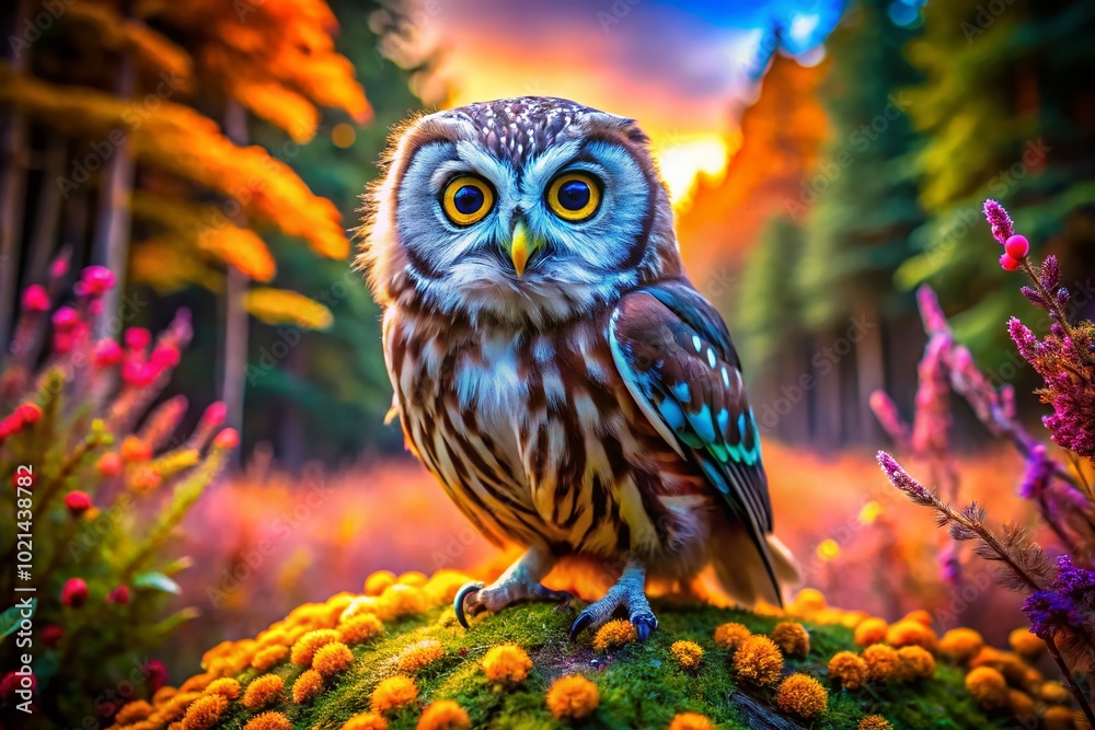 Hilarious Owl Photo Capturing the Quirky Personality of These Adorable Birds in a Fun and Playful Setting for