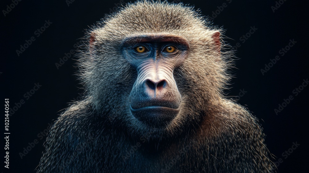 male baboon outdoor portrait in national geographic style male baboon outdoor portrait in national geographic style