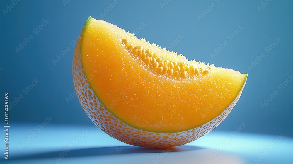 Summertime Delight: Vibrant Juicy Melon Isolated in High-Quality Product Photography Style Summertime Delight: Vibrant Juicy Melon Isolated in High-Quality Product Photography Style