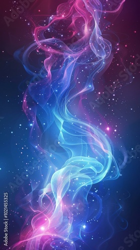 Abstract Colorful Nebula Space Illustration