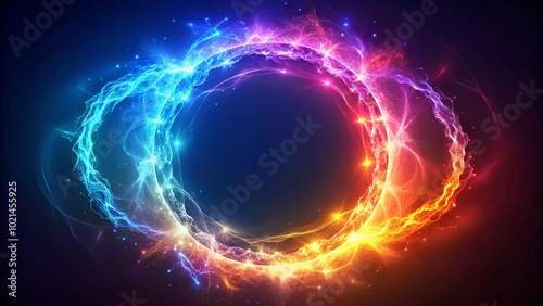 Vibrant Swirling Plasma with Colorful Energy Glow