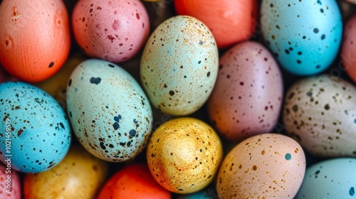 "Colorful Wonder: A Macro View of Eggs"