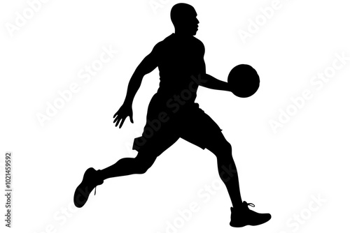 basketball players silhouettes