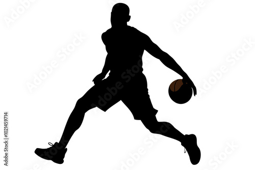 basketball players silhouettes