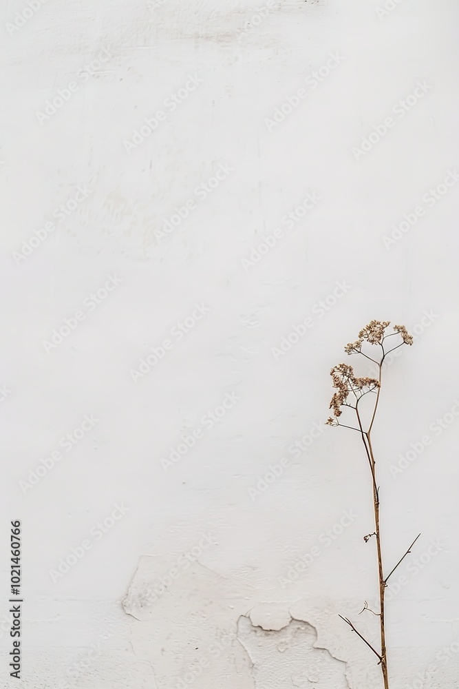 Blank textured paper framed by dried wild plants Blank textured paper framed by dried wild plants