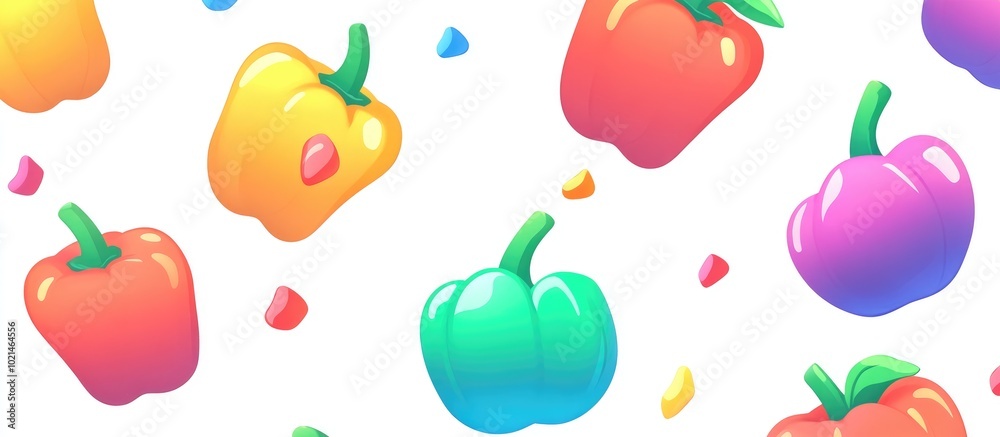 Bell Pepper On A White Background Bell Pepper On A White Background
