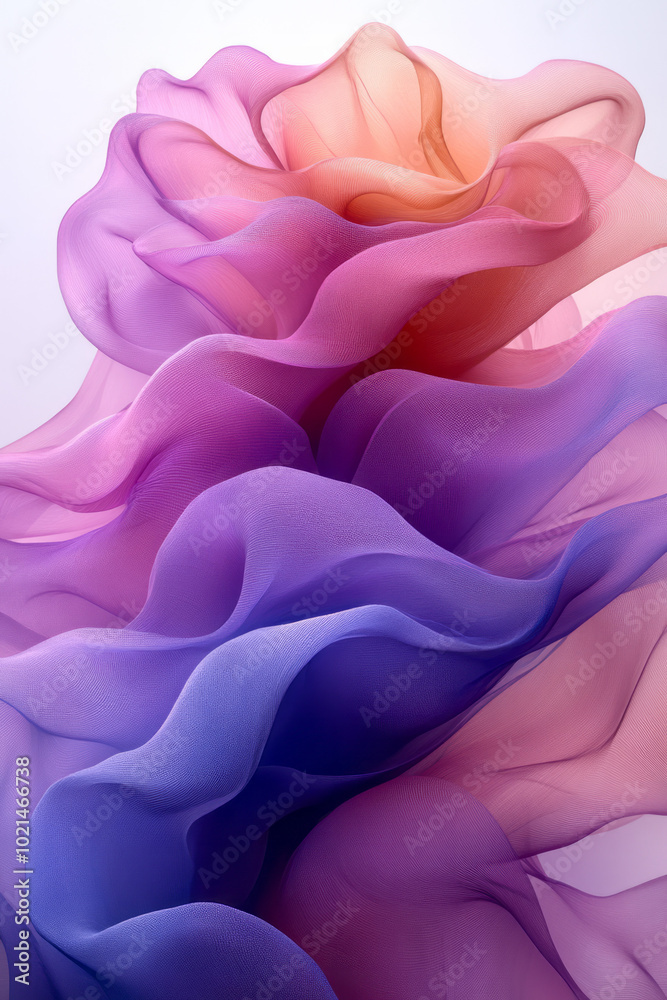 Flowing pastel waves in shades of soft pink and lavender,, Flowing pastel waves in shades of soft pink and lavender,,