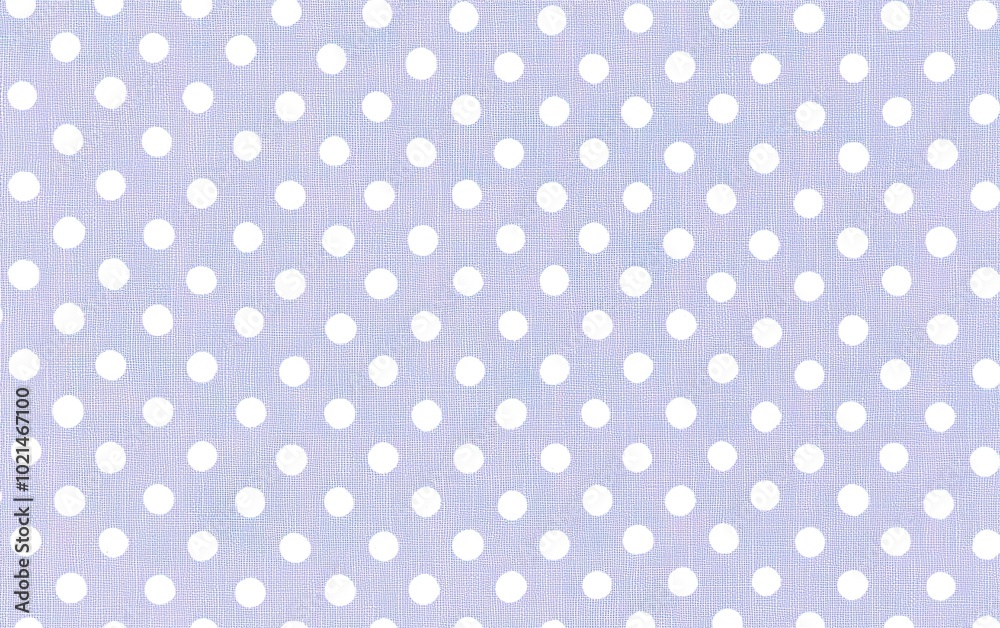 Light purple fabric with white polka dots laid out flat on a surface, perfect for sewing or crafting projects Light purple fabric with white polka dots laid out flat on a surface, perfect for sewing or crafting projects
