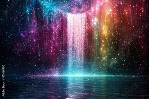 A Mystical Waterfall of Light and Stars