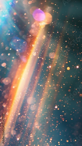 Rainbow lens flare  generate ai