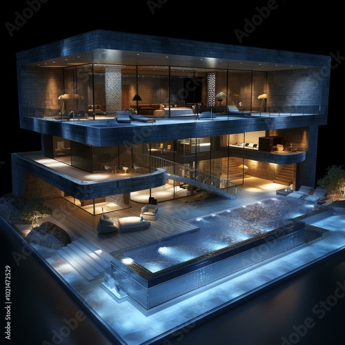 Modern Luxury Mansion with Swimming Pool