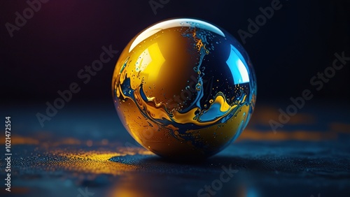 background with glowing sphere