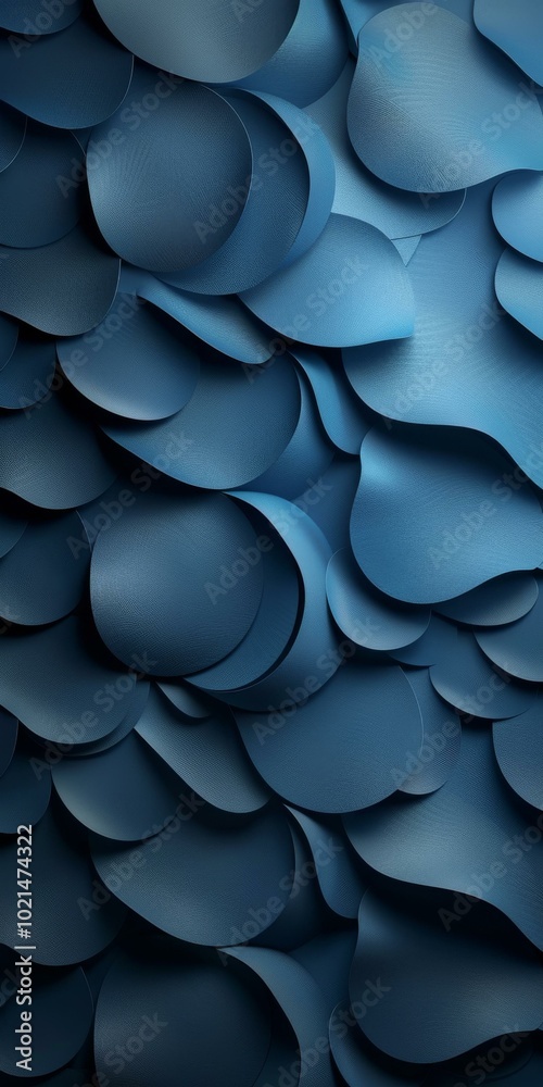 Blue Abstract 3D Petals Blue Abstract 3D Petals