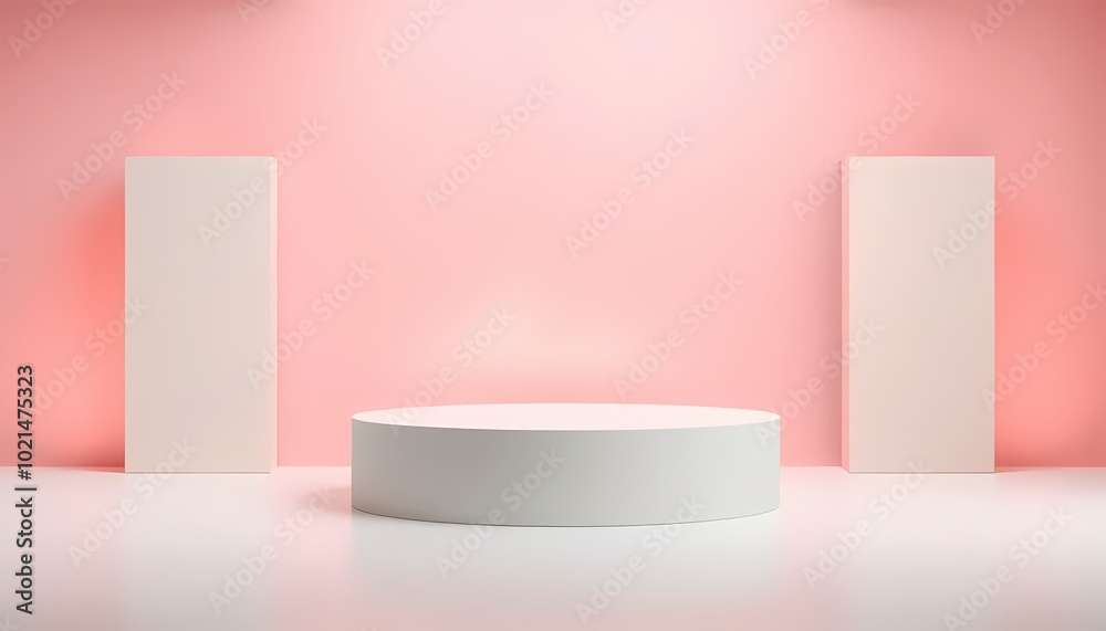 3d render of a podium with colorful background 3d render of a podium with colorful background