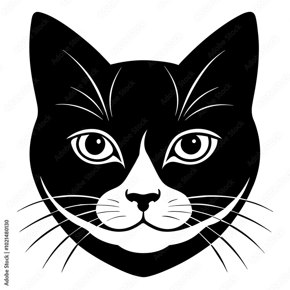 Obraz premium black and white cat