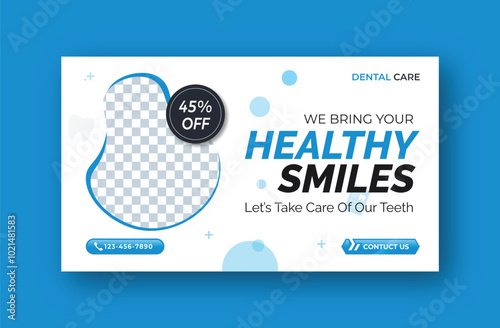 dental care web banner design template