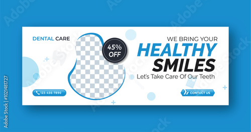 dental care facebook banner design template
