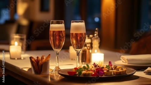 Elegant Dining Experience with Drinks and Appetizers