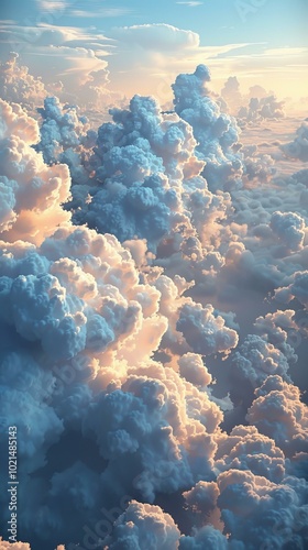 A Stunning Sky Filled with Fluffy Clouds