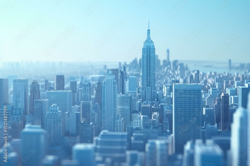 Fototapeta premium Cityscape Panorama of Modern Skyscrapers