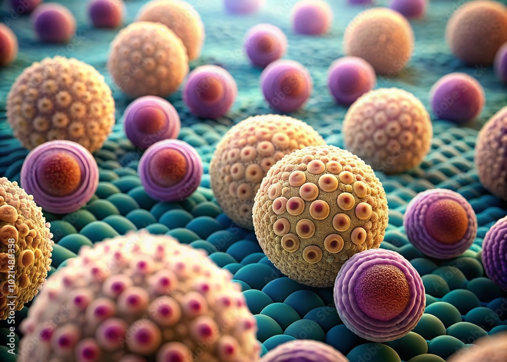 Simple Microscopic Microscopic view of simple squamous epithelial cells displaying their ...