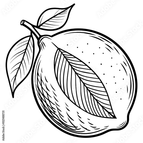 hand drawn vector illustration of a pear