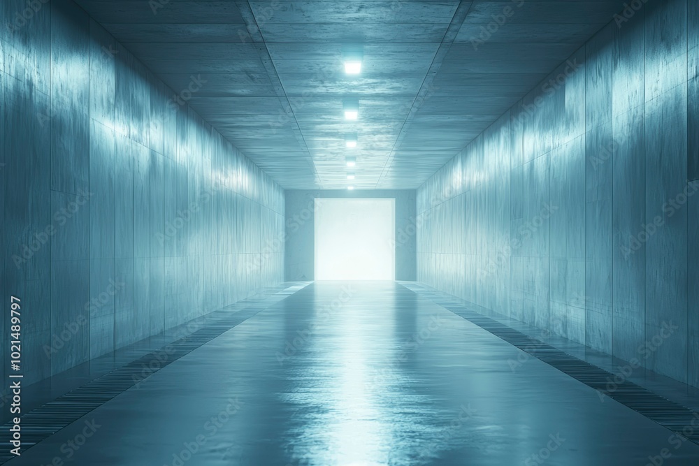 Concrete Tunnel with Bright Light at the End Concrete Tunnel with Bright Light at the End