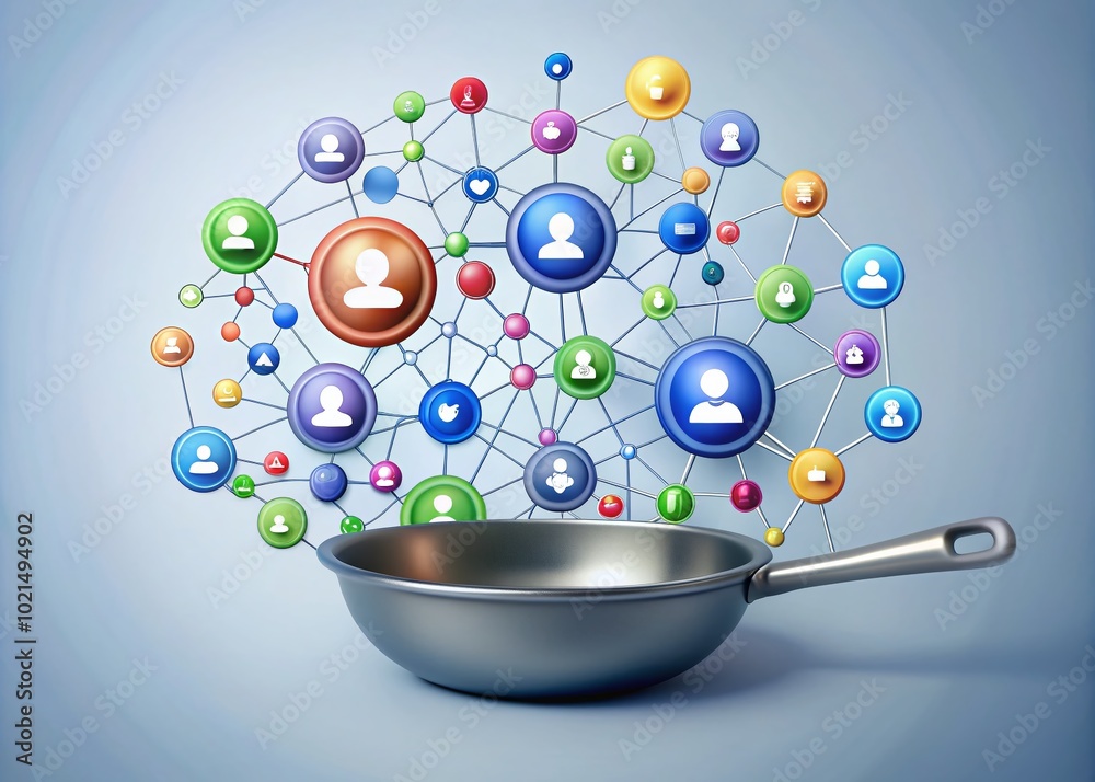 Φωτογραφία Modern social media icon representing online connectivity and community engageme