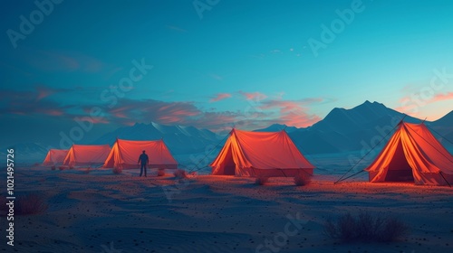 Camping in the Desert Under the Stars photo